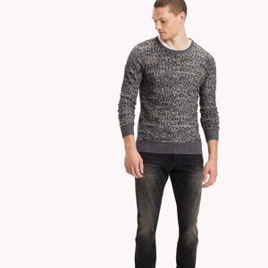 Tommy Hilfiger pánský šedý svetr se vzorem - L (902)
